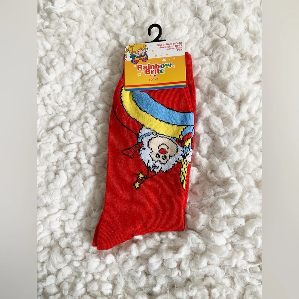 New Rainbow Brite Retro Red Character Socks Women’s 6.5-12 shoe sizes